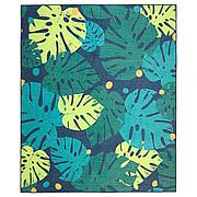 УРСКОГ Ковер безворсовый, лист, зеленый, 133x160 см