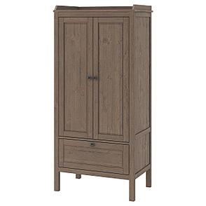 СУНДВИК Шкаф платяной, серо-коричневый, 80x50x171 см, фото 2
