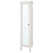 ХЕМНЭС Высокий шкаф с зеркальной дверцей, белый, 49x31x200 см