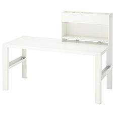 ПОЛЬ Стол с дополнительным модулем, белый, 128x58 см, фото 2