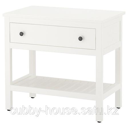 ХЕМНЭС Открытый шкаф для раковины,1 ящик, белый, 82x48x76 см, фото 2