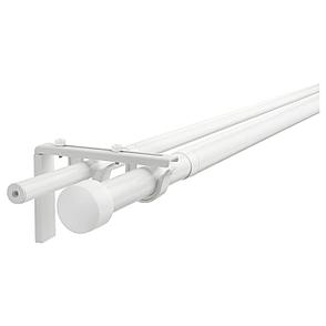 ХУГАД / РЭККА Двойной гардинный карниз/комбинация, белый, 210-385 см, фото 2