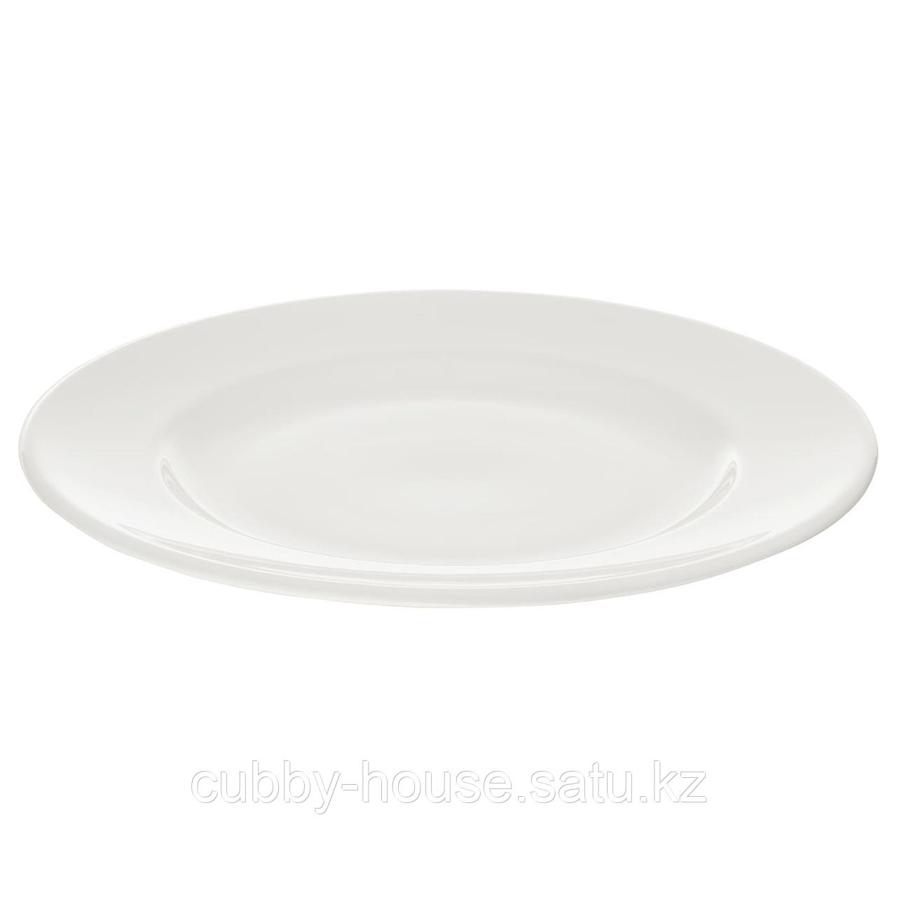 ВАРДАГЕН Тарелка десертная, белый с оттенком, 21 см