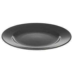 ВАРДАГЕН Тарелка десертная, темно-серый, 21 см, фото 2