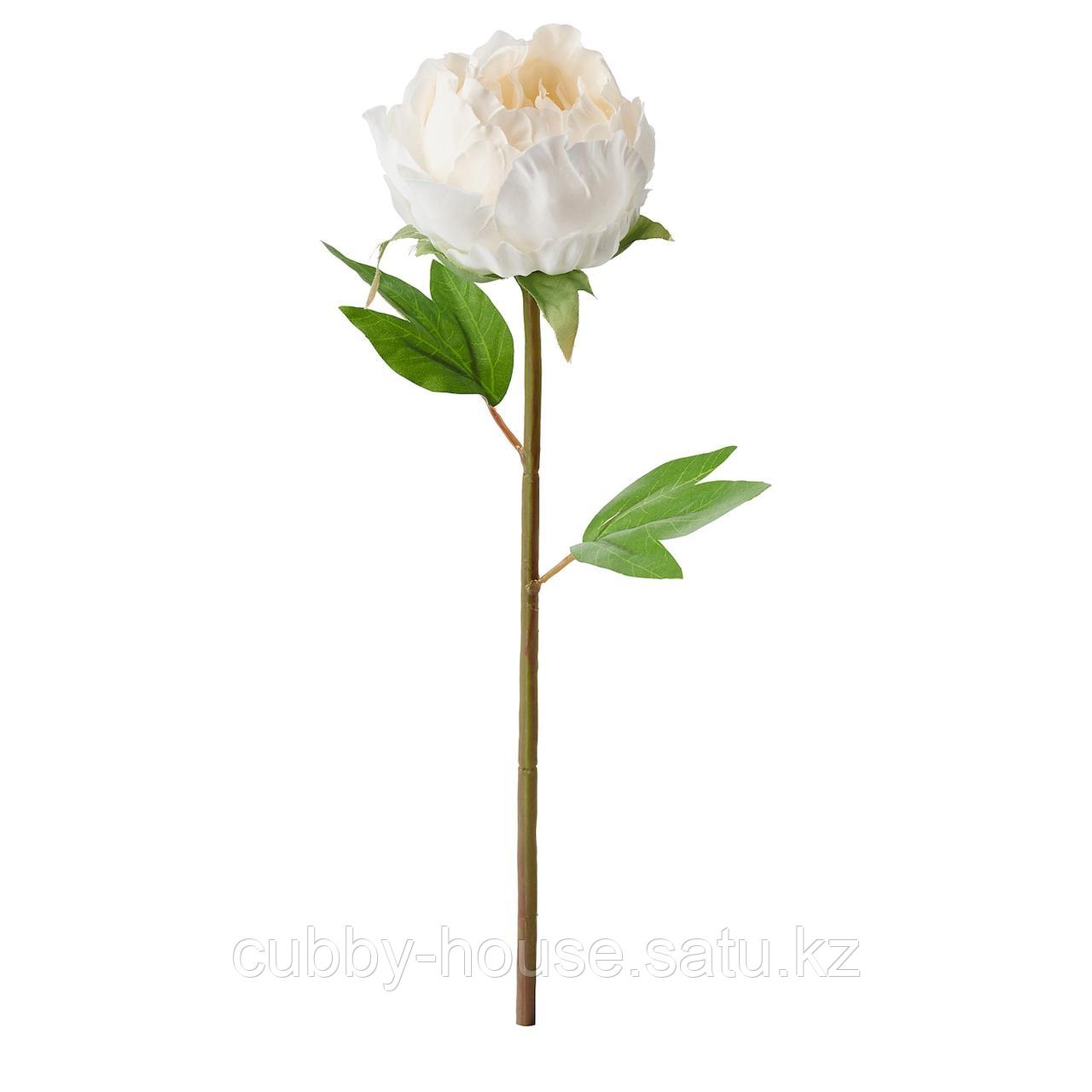 СМИККА Цветок искусственный, Пион, белый, 30 см