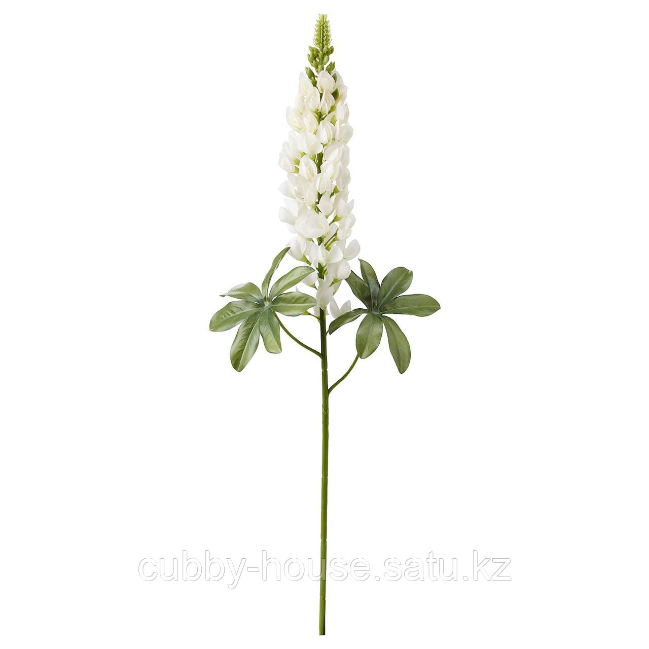 СМИККА Цветок искусственный, Люпин, белый, 74 см