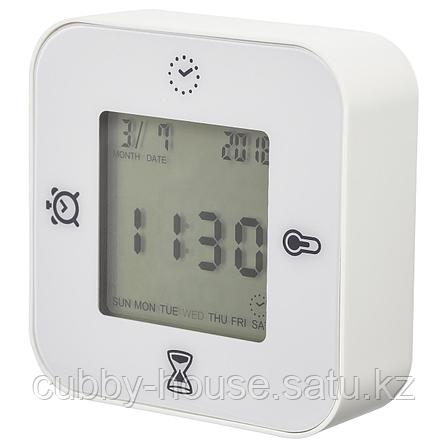 КЛОККИС Часы/термометр/будильник/таймер, белый, фото 2