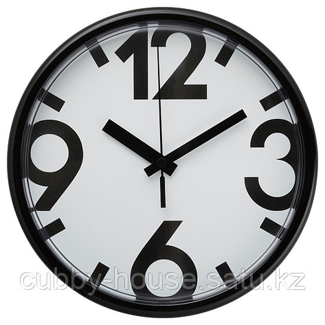 ЮККЕ Настенные часы, белый, черный, 23 см, фото 2