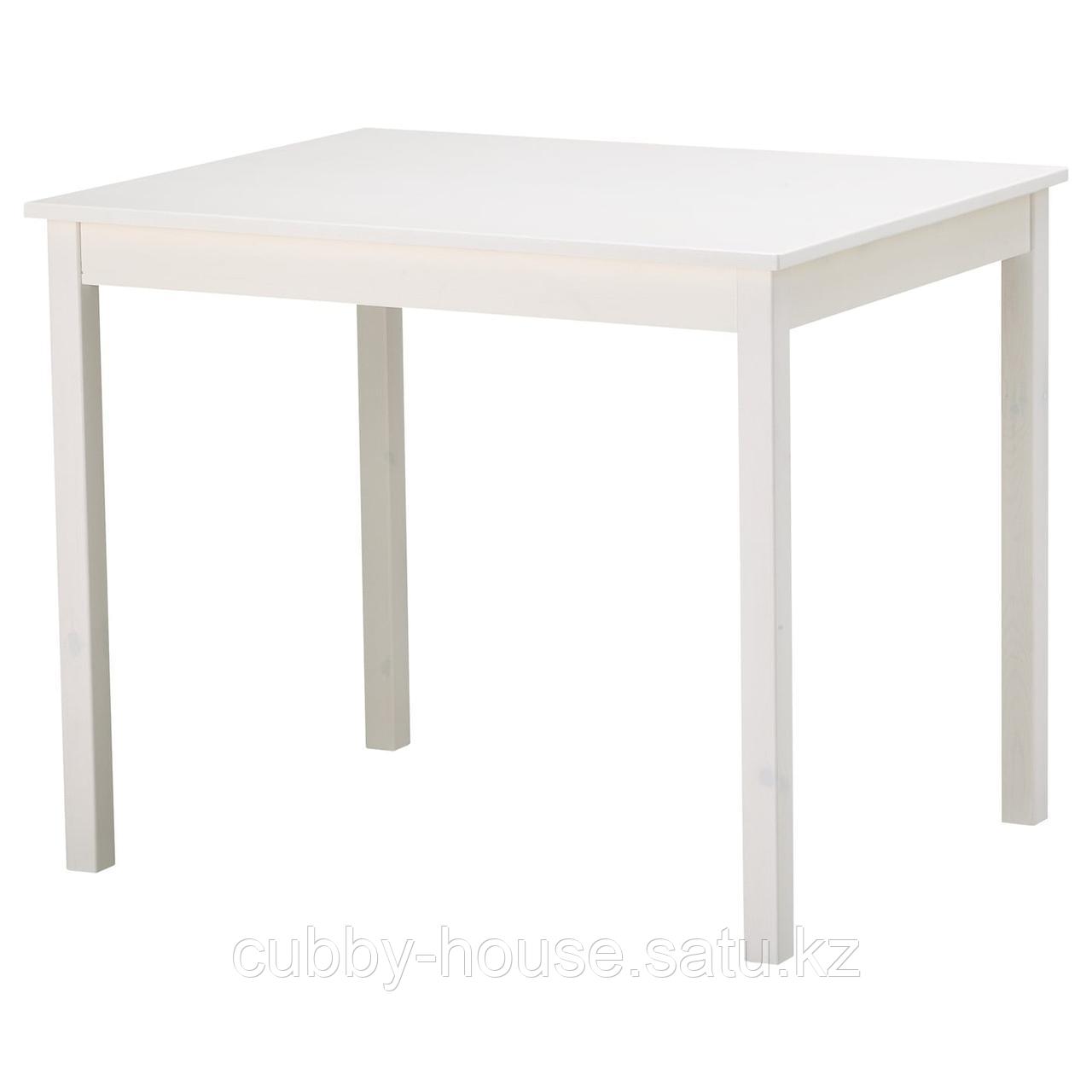 ОЛМСТАД Стол, белый, 90x70 см