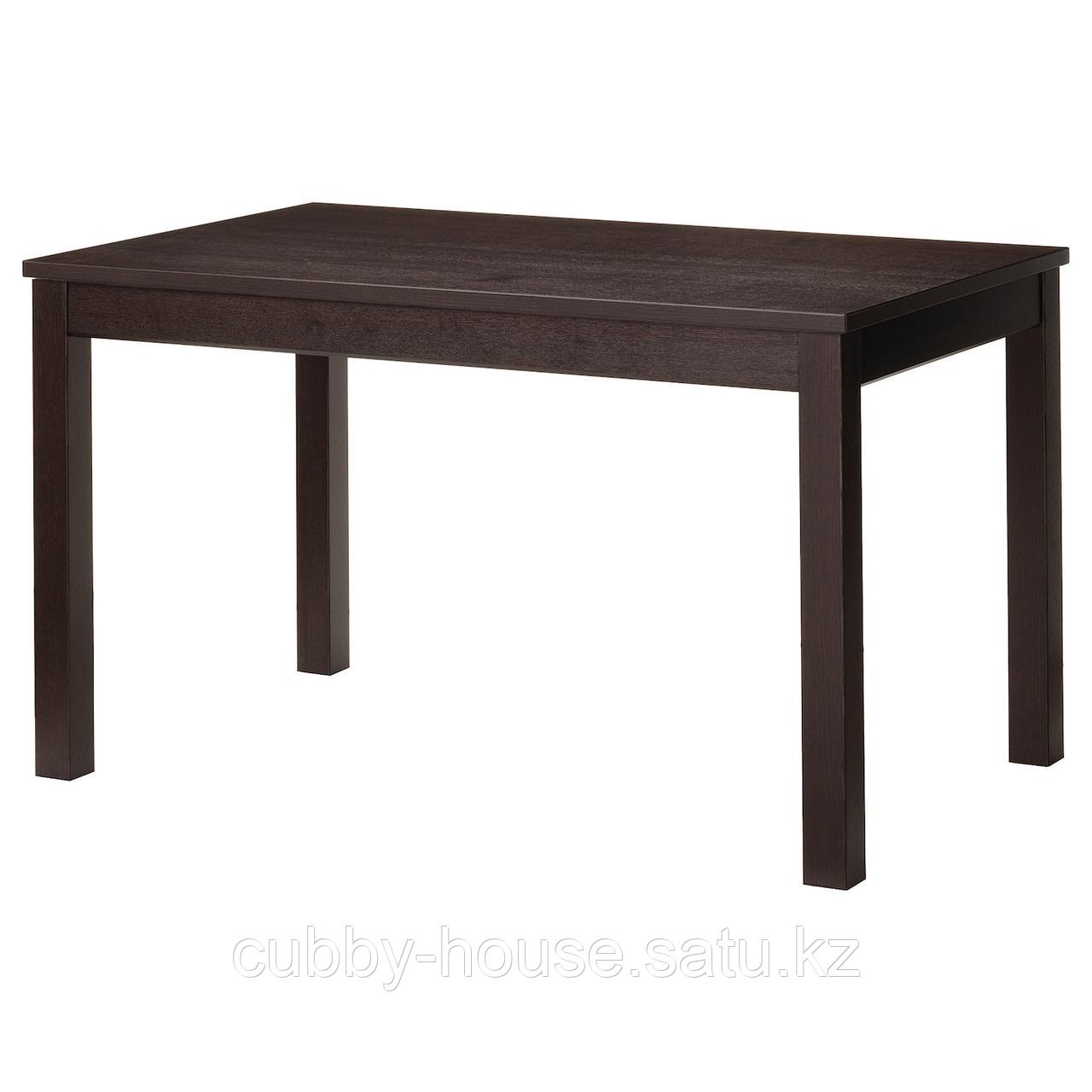 ЛАНЕБЕРГ Раздвижной стол, коричневый, 130/190x80 см