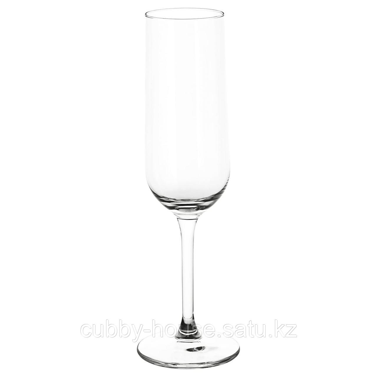 ХЕДЕРЛИГ Бокал для шампанского, прозрачное стекло, 22 сл