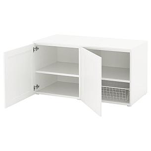 ОПХУС Скамья с ящиком, белый, Саннидаль белый, 120x57x63 см, фото 2