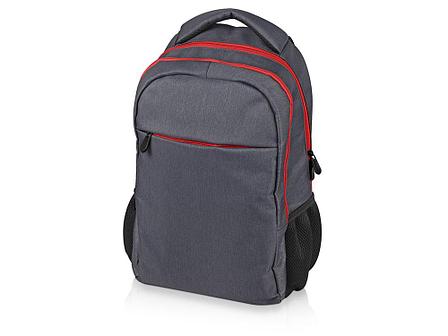 Рюкзак Metropolitan, серый с красной молнией и красной подкладкой, фото 2