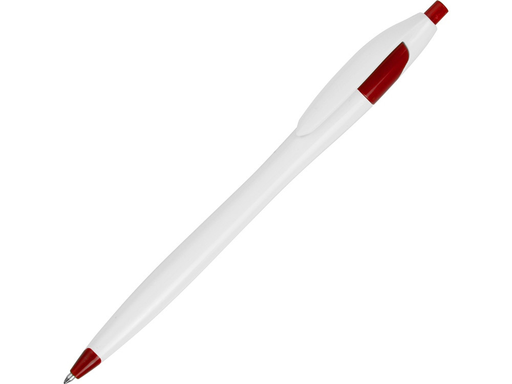 Ручка шариковая Флокс, белый/красный - фото 1 - id-p79083519