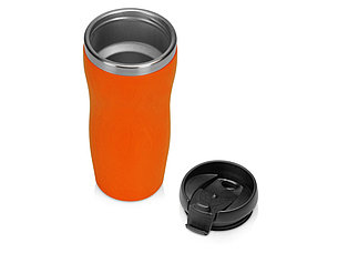 Термокружка Mony Steel 350 мл, soft touch, оранжевый, фото 2