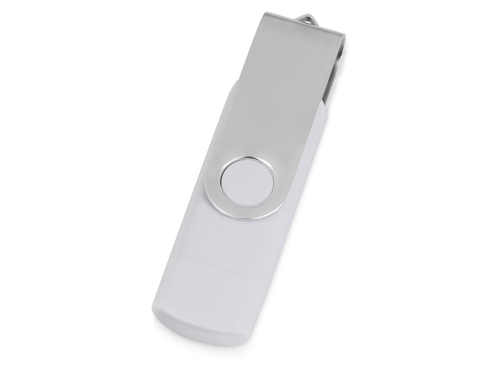 USB/micro USB-флешка 2.0 на 16 Гб Квебек OTG, белый - фото 3 - id-p79083601