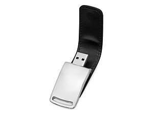 Флеш-карта USB 2.0 16 Gb с магнитным замком Vigo, черный/серебристый, фото 2