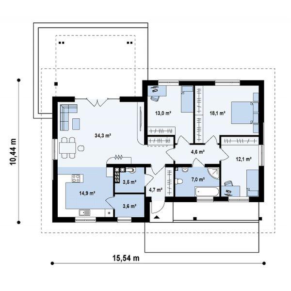 Проект одноэтажных домов - фото 1 - id-p79090889