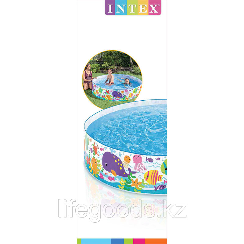 Детский бассейн с жёсткой стенкой 183х38 см Intex 56452 - фото 3 - id-p79091211