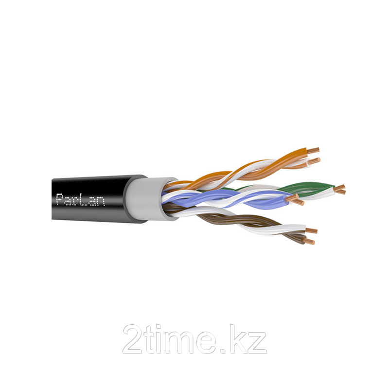 Паритет ParLan U/UTP Cat 5e 4х2х0,52 PVC/PE кабель (провод) для уличной прокладки, черный