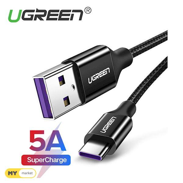 Кабель USB(m) - USB 2.0(m) Type C, 5A, 1m (60727) UGREEN - фото 1 - id-p78442547