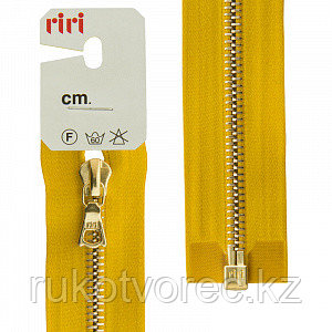 Молния Riri металл,gold, разъёмная,70 см горчичный - фото 1 - id-p79109964