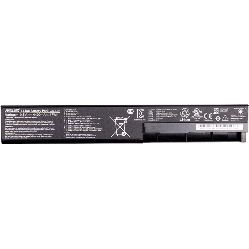 Аккумулятор для ноутбуков ASUS X401 (A32-X401) 10.8V 4400mAh (original)