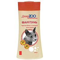 Доктор ZOO Шампунь для кошек против блох и клещей, 250 мл