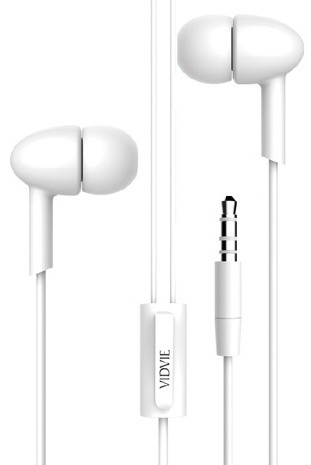 Наушники проводные с микрофоном Vidvie HS615 White