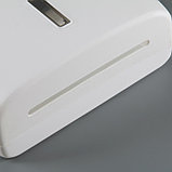 Диспенсер бумажных полотенец в листах 31×12,5×23,5 см, пластик, цвет белый/чёрный, фото 3