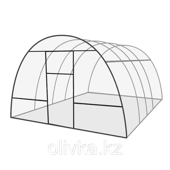 Каркас теплицы «Базовая» , 6 × 3 × 2,1 м, оцинкованная сталь, профиль 20 × 20 мм, шаг 1 м, 0,8 мм, без поликарбоната