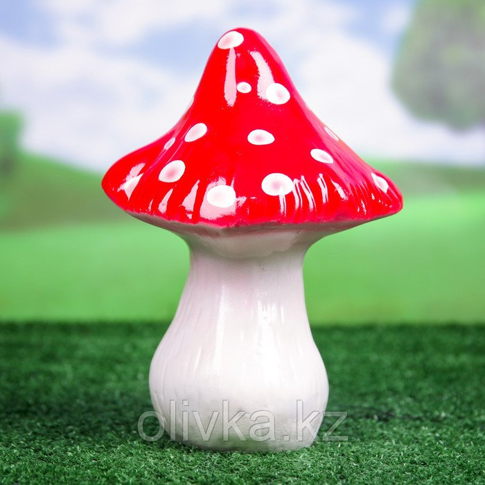 Садовая фигура "Мухомор", разноцветный, 27 см
