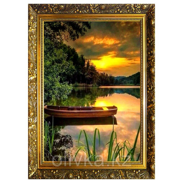 Алмазная мозаика «Тихий вечер» 29,5×20,5 см, 24 цвета