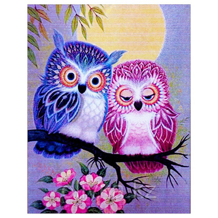 Алмазная мозаика «Парочка» 20 × 27 см, 27 цветов