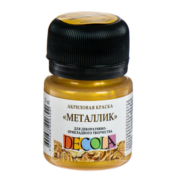 Краска акриловая Metallic 20 мл ЗХК «Декола» 4926970 Золото геральдик