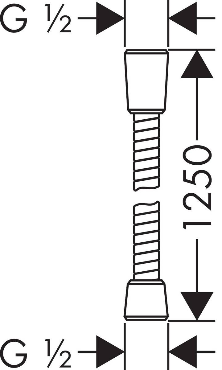 Hansgrohe Sensoflex Душевой шланг металлический 125 см (28132000) - фото 2 - id-p79192507