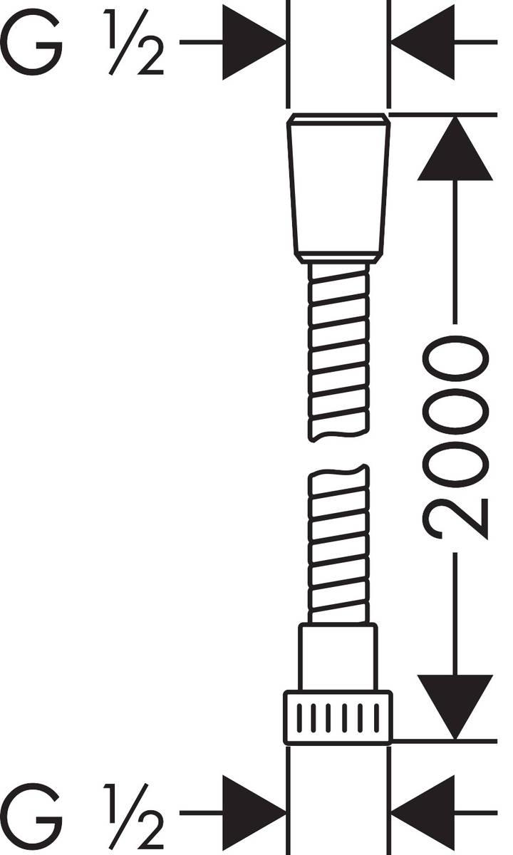 Hansgrohe Metaflex Душевой шланг 200 см (28264000) - фото 3 - id-p79192559