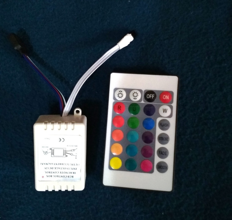 Полный набор 24 кноп пульт+10 метров RGB ленты 60LED/м+блок питания - фото 3 - id-p79192764