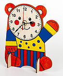 Деревянные часы своими руками с красками «Медвежонок», фото 2