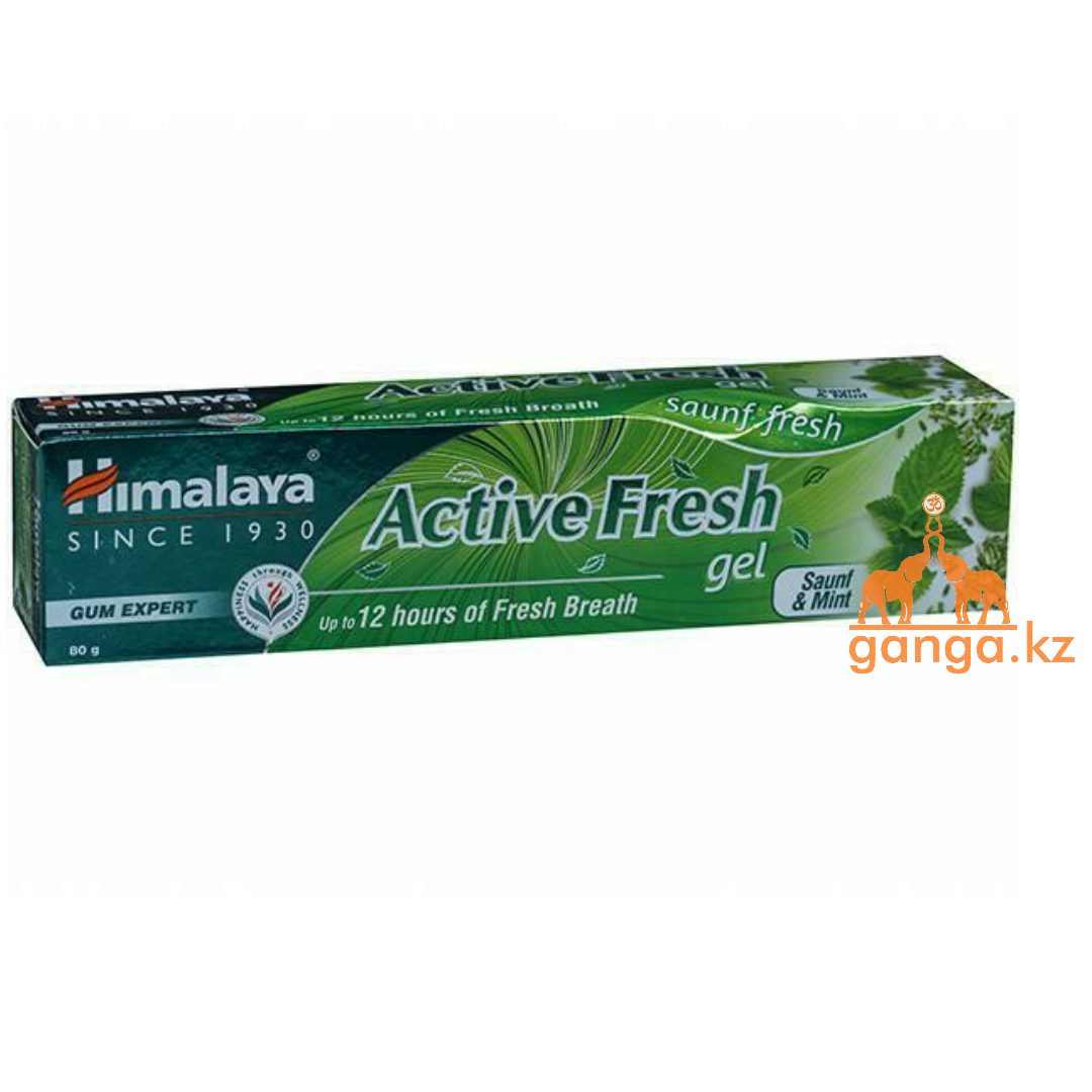 Зубная паста-гель "Активная свежесть" (Active Fresh HIMALAYA), 80 г.