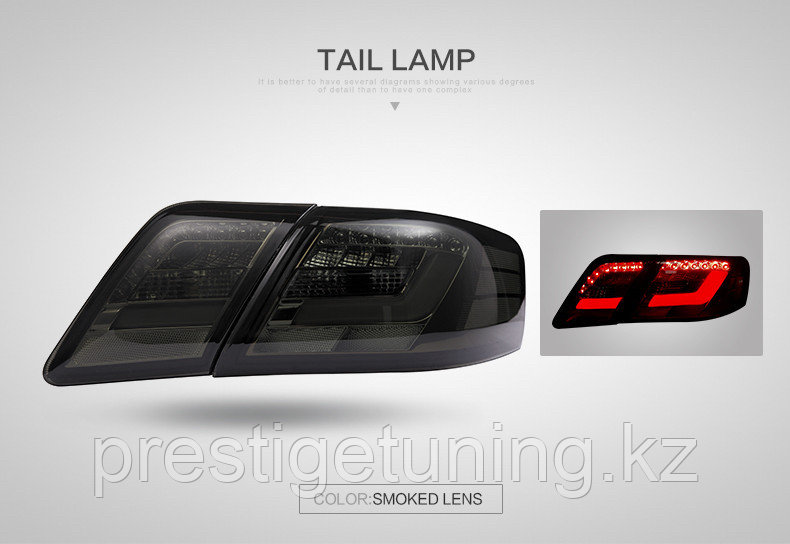 Задние фонари на Camry V40/45 дизайн Lexus (Дымчатый цвет) - фото 3 - id-p3412330
