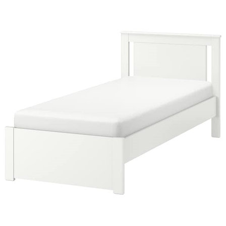Кровать каркас СОНГЕСАНД белая Лонсет 90x200 см IKEA, ИКЕА, фото 2