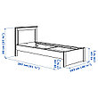 Кровать каркас СОНГЕСАНД белая Лонсет 90x200 см IKEA, ИКЕА, фото 3