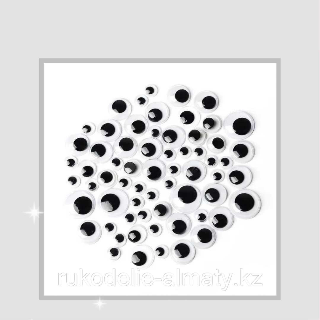 Глазки клеевые круглые, белые с бегающими зрачками 15 мм - фото 7 - id-p79209632