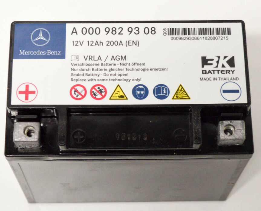 Резервный аккумулятор для Mercedes-Benz (аналог аккумуляторов №A0009829308, A2115410001) - фото 2 - id-p79209748