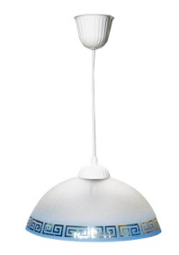 Светильник Колпак 142С/2 бесцветное стекло матовое крашенное декорированный Ф300