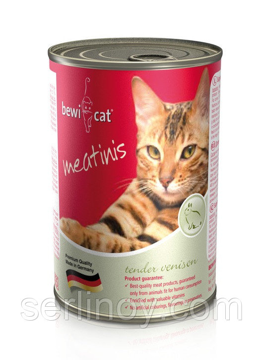 Влажный корм для кошек Bewi Cat Meatinis Venison из оленины
