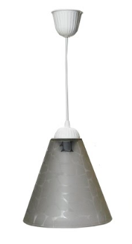 Светильник Конус 214С бесцветное стекло декорированный Ф230 - фото 1 - id-p75499856