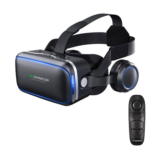 Комплект для виртуальной реальности 3D-очки с наушниками + bluetooth пульт VR Shinecon S-Max - фото 2 - id-p79218272