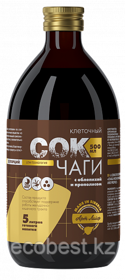 Сок Чаги клеточный с облепихой и прополисом (Chaga juice), 500 мл Арт Лайф